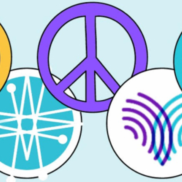 Billion Acts of Peace logo featuring a stylized globe with interconnected people figures and text, symbolizing the global initiative to inspire and promote acts of peace worldwide.